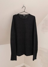Just Cavalli Luxury Men's Black Cotton Sweater Jumper Size XL Made in Italy