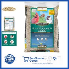 Safflower Seed 15 lb Bag, Enriched with Vitamins for Bird Health and Feeding