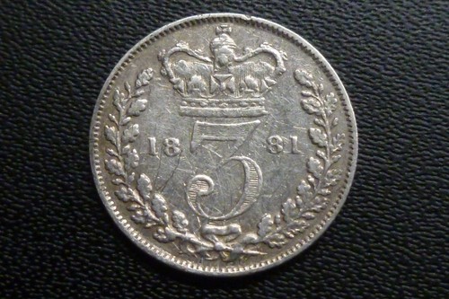 VICTORIA JUNGKOPF SILBER THREEPENCES nach Datum (1838 - 1887) NEUWARE siehe Menü - Bild 13 von 88
