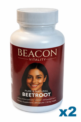 Organic Beetroot Capsules - Premium Quality Ingredients - USA Facility - 2 Month