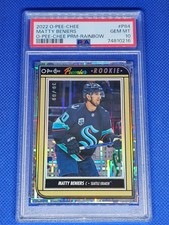 2022-23 O-Pee-Chee Premier Rookie Matty Beniers Speckled Rainbow Foil /99 RC