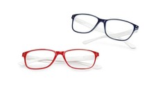 Op.you.see Reading Glasses + 1,00 2 Pieces Blue White/Rosso White