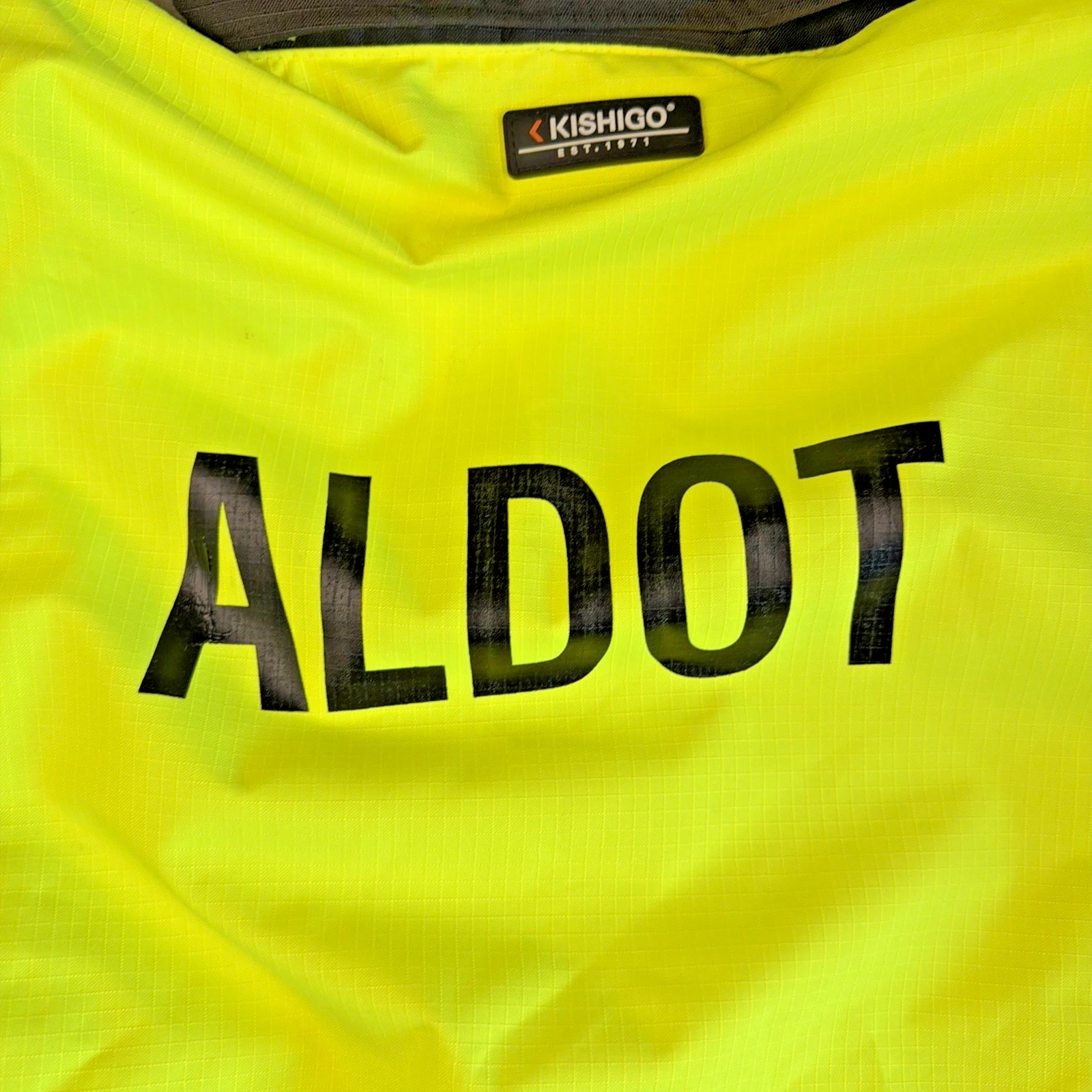 Kishigo Ripstop Bomber Jacket Hi Vis Yellow Reflective Men Medium JS130 VG image 11