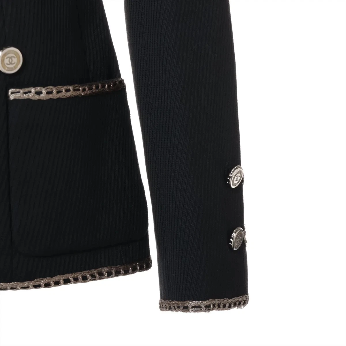 Giacca Chanel Coco Button 06P Cotone 34 Donna Nero P28757V18249 Napoleone