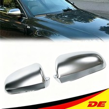 Alu Matt Chrom Spiegelkappen Au&szlig;enspiegel f&uuml;r AUDI A4 B6 B7 RS4 S4 8E 8H 00-08