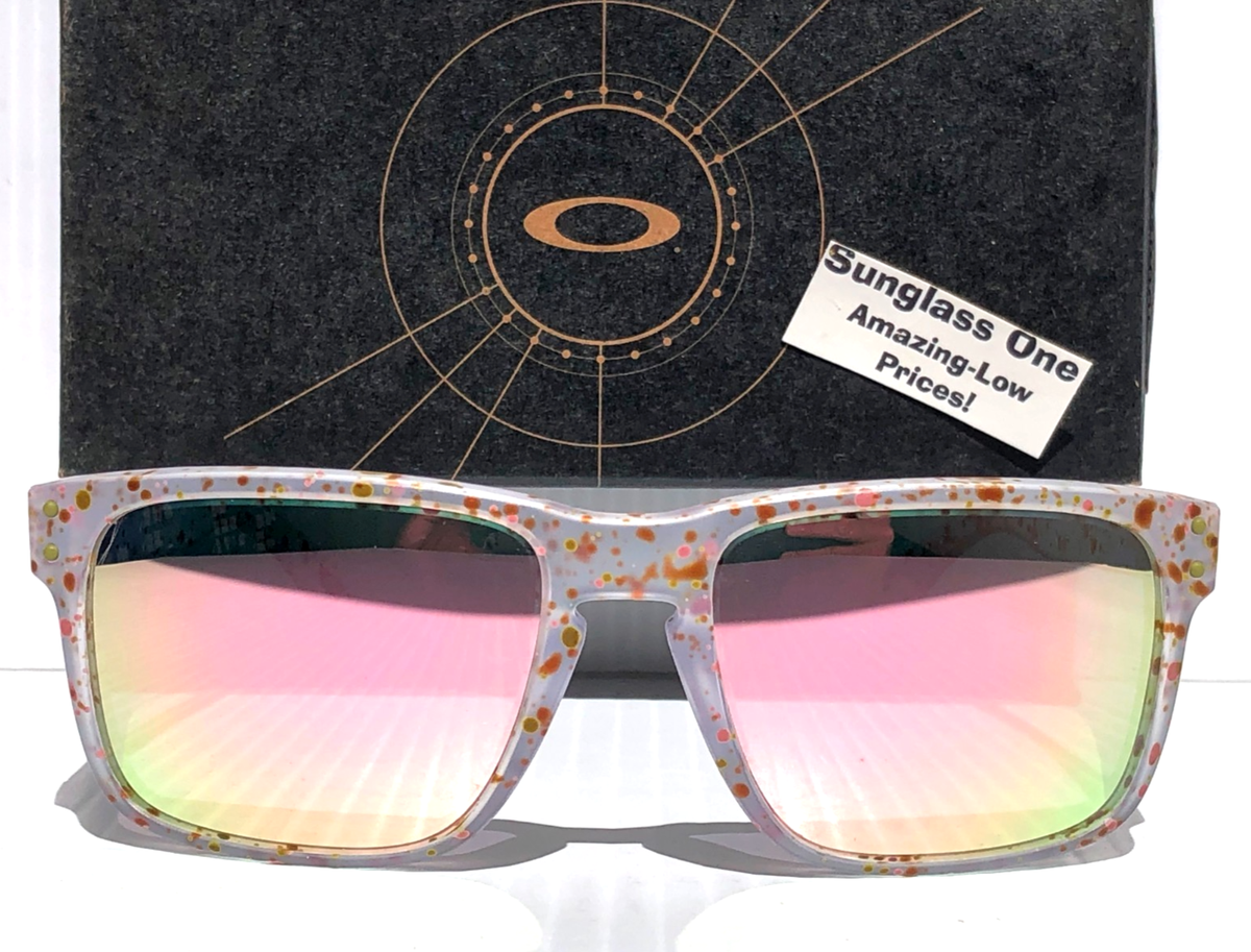 Oakley HOLBROOK Clear Terrazzo POLARIZED Galaxy Rose Gold Lens
