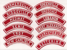 12 PIECE PATCH  LOT , R+W CITY STRIPS  SHOULDER INSIGNA  BSA MINT