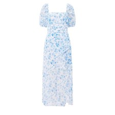 Vestido midi fruncido arrugado French Connection Catrina talla mediana