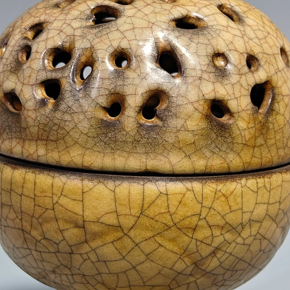 Quemador de incienso cubierta de bestia con horno Ru de porcelana antigua antigua de China de 12" Foto 3 de 4