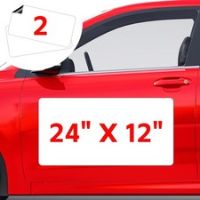 2 Blank Magnets 24x12 for Vehicle Signs, Business Ads, Car Protection