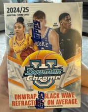 2024/25 Bowman U Chrome Basketball Blaster Box Black Wave NEW (1 Box) 🔥 FLAGG🔥