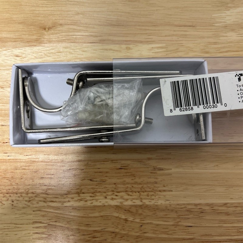 NoNo Bracket Company Curtain Rod Bracket Attachment Silver Clamp Mount