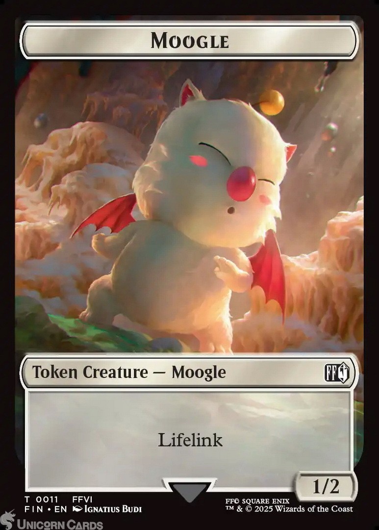 Moogle // Treasure Double-Sided Token : Mint MTG Card : Final Fantasy Commander