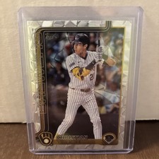 2025 Topps Baseball Christian Yelich Diamante Parallel #49 Milwaukee Brewers