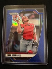Ivan Rodriguez 2025 Prizm - Blue Prizm #186/199 - Texas Rangers