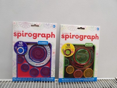 Spirograph 10 Stück in jedem Set, Fun Shapes & Neon & Classic - Neu