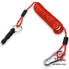 Breakaway Trailer Cable with Pin Extends to 6ft, Trailer Brake Cable Spring