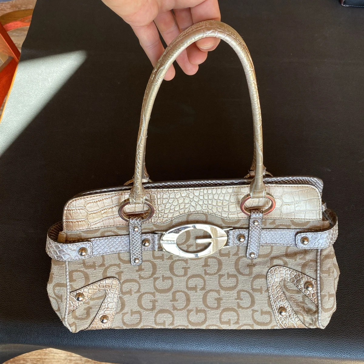 GUESS Hobo Handbags & Bags Canvas Exterior for Women for sale | eBay