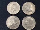 4 Kennedy Half Dollars 90% US Silver Coins, all 1964, free shipping!