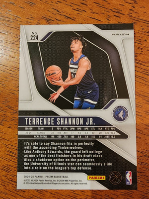 バレーボール　west 2024-25 Panini Prizm Rookie Red Wave #224 RC Terrence Shannon Jr