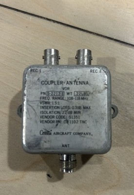 Antenna Splitter by Cessna PN S-2212-1