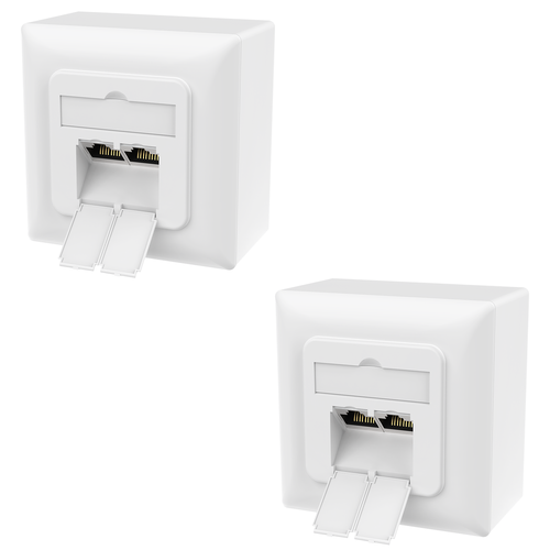 Netzwerkdose Aufputz Unterputz RJ45 Netzwerk Dose LAN CAT6a CAT 7 Aufputzdose - Afbeelding 15 van 28