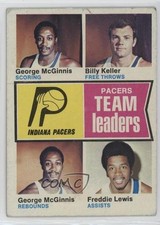 1974-75 Topps George McGinnis Bill Keller Freddie Lewis #223 HOF qp4