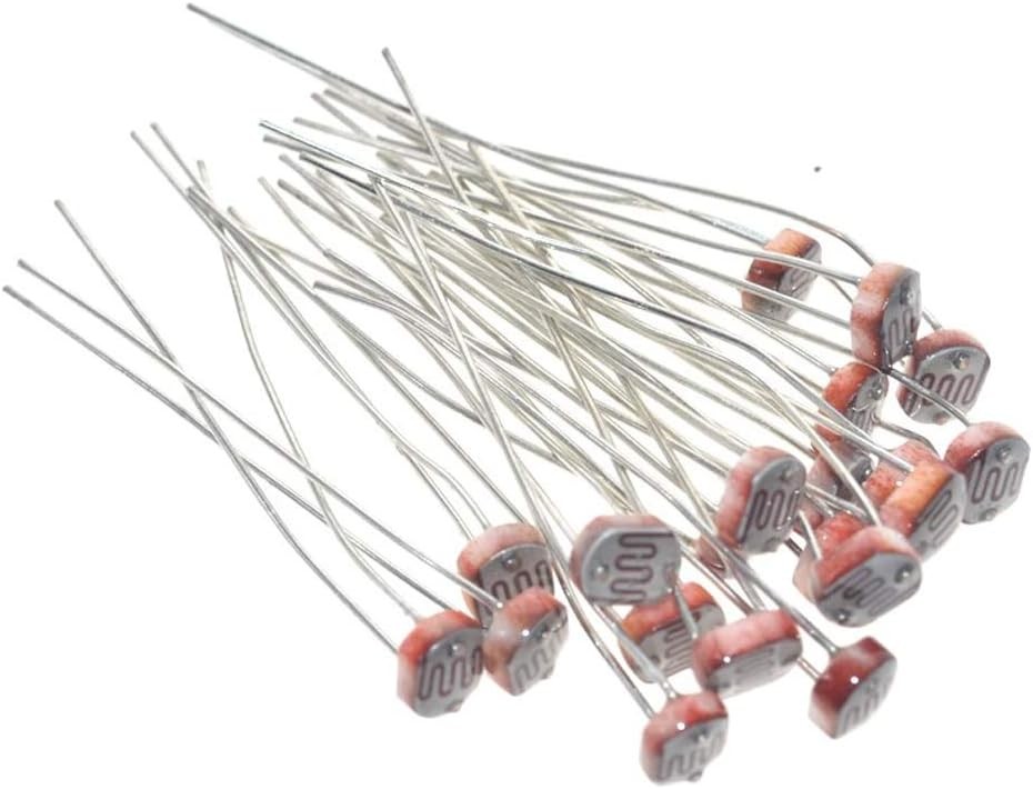 HiLetgo 100pcs 5528 Light Dependent Resistor LDR 5MM Photoresistor... 