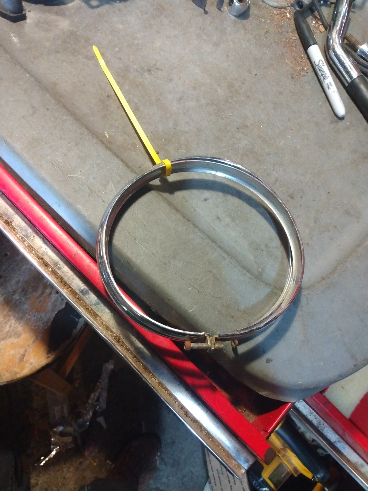 Harley Davidson Used Sportster Headlight Trim Rings Chrome Trim For