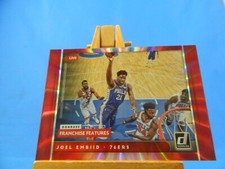 Joel Embiid Donruss 2021-22 Franchise Features Red Holo Laser /99