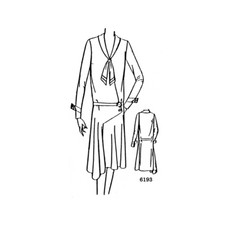 Past Patterns 6193 Late 1920s One Piece Dress Sewing Pattern Bust 38