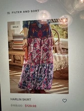 NWT Sundance Harlin Skirt XL Orig $168