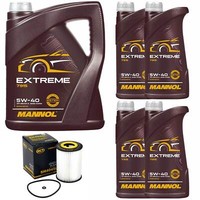 MotoröL Set Mannol Extreme 5W-40 Api 9 Liter + ÖLfilter FüR Mercedes E-Klasse