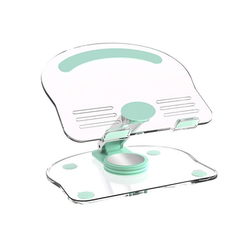 Acrylic Tablet Stand Desktop Foldable Holder 360° Rotation Base Clear Bracket B