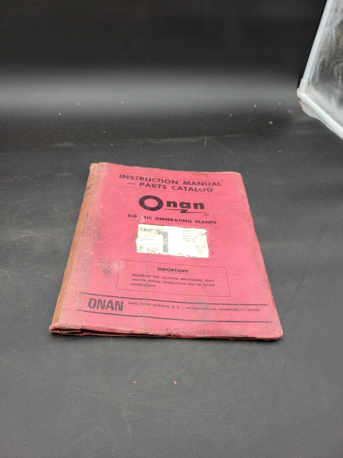 ONAN DYJ SERIES OPERATORS GUIDE MANUAL AND PARTS CATALOG ELECTRIC GENERATOR