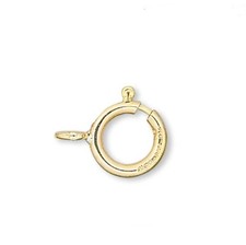 14K Gold Filled 6mm Spring Ring Clasps with Open Ring Findings Italy 5pcs.
