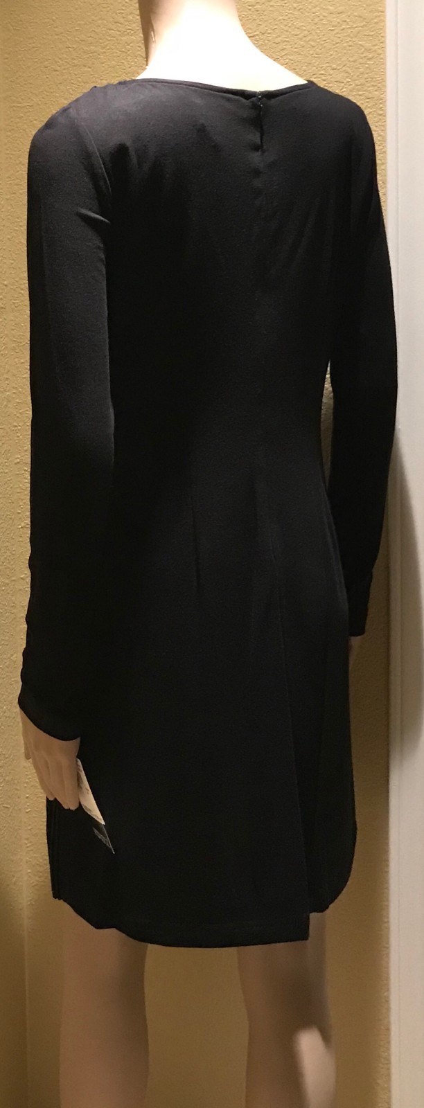 Robe Adrianna Papell - Noir à Plis Frontaux - Taille 6 (US) - 100% Polyester - Neuf Avec étiquettes - Style élégant
