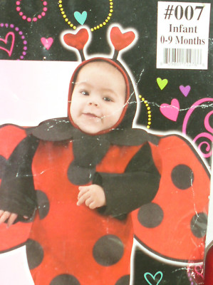 NEW BABY BUG CUTIE INFANT 0-9 MONTHS MOS LADYBUG Halloween Costume FREE SHIP