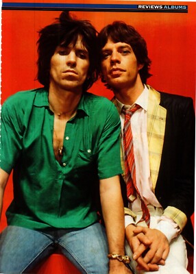 (MOJ28) MAGAZIN PIN UP BILD/POSTER 11X8'' MICK JAGGER & KEITH RICHARDS
