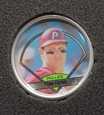 1990 Topps Coins #49 Tom Herr - Philadelphia Phillies