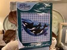 J&P Coats Latch Hook Rug Kit Orcas 17x34