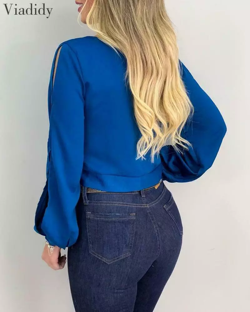 Blusas Para Mujer Elegantes Fina De Moda Casuales Camisa Formales Manga Larga