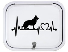 German Shepherd Heartbeat Lifeline Dog Decal Sticker Car Window Choose Color