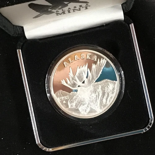 1998 Alaska Mint State Medallion Proof Silver Art Medal      E9615