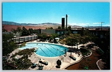 Postcard White Winrock Motor Hotel Albuquerque New Mexico Route 66 Swimming Pool