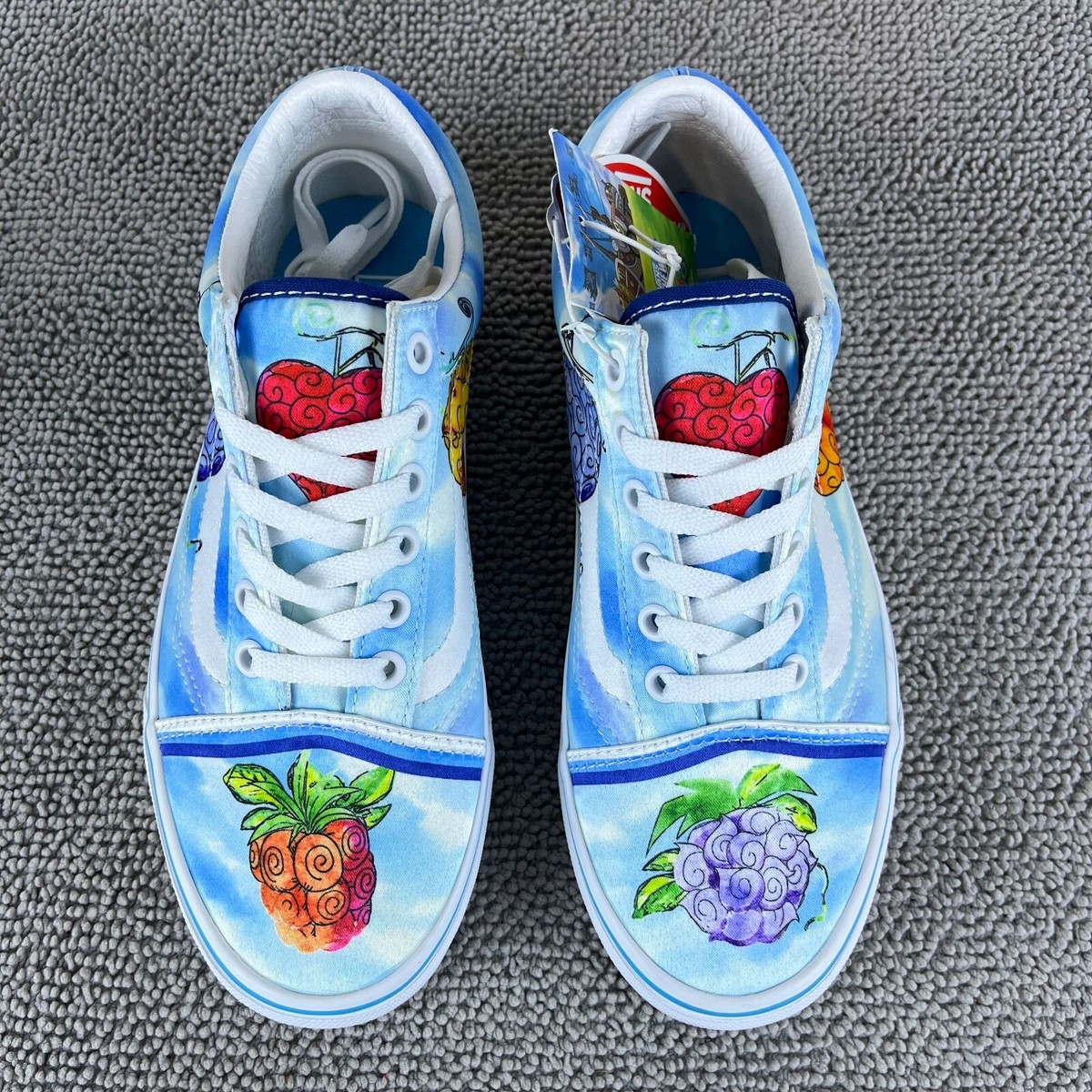 Vans Old Skool One Piece Devil Fruit Blue White Shoes  display picture 2
