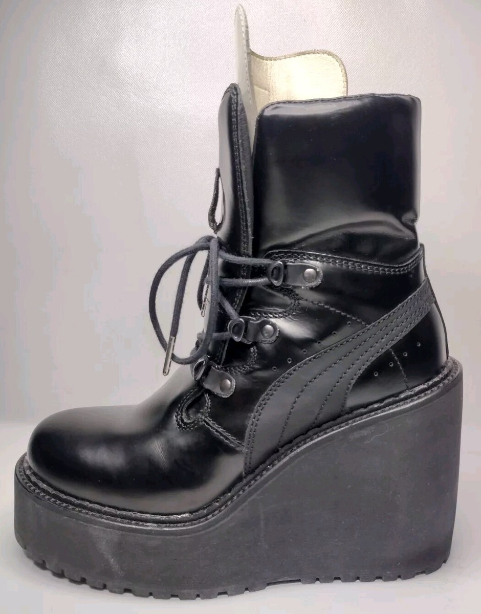 Puma ロンドントレイル ロングブーツ y2K Puma SB Wedge X Fenty By Rihanna Women's Boots Puma Black 363039