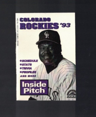 Colorado Rockies 1993 Inside Pitch Mini Guide Don Baylor Cover