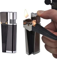 2 in 1 Metal Lighter with Pipe Foldable Portable Lighter Upgrade Hitter Lighter