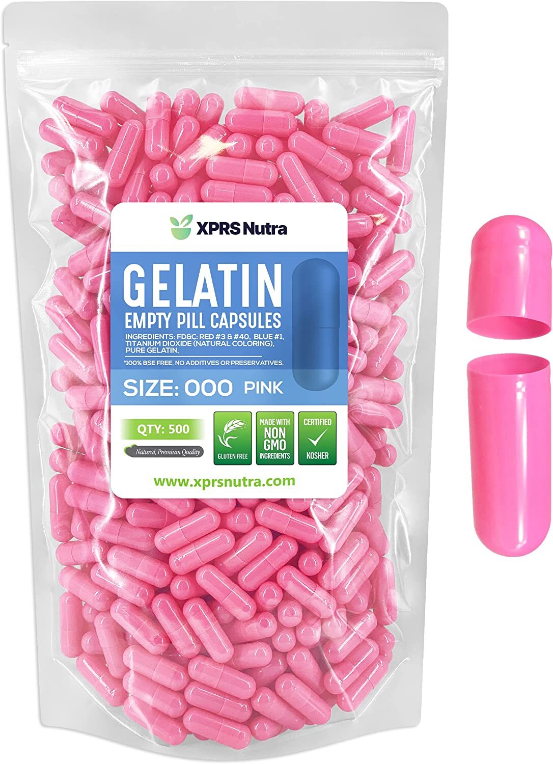 Size 000 Pink Empty Gelatin Capsules Kosher Gelcaps Gel Cap Halal Kosher Pills eBay